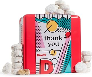David's COOKIES David’s Cookies Ideal Thank You Gift for Everyone – 1Lb Butter Pecan Meltaways Cookies with Crunchy Pecans and Powdered Sugar – Premium Fresh Ingredients – Comes with a Lovely Tin Box