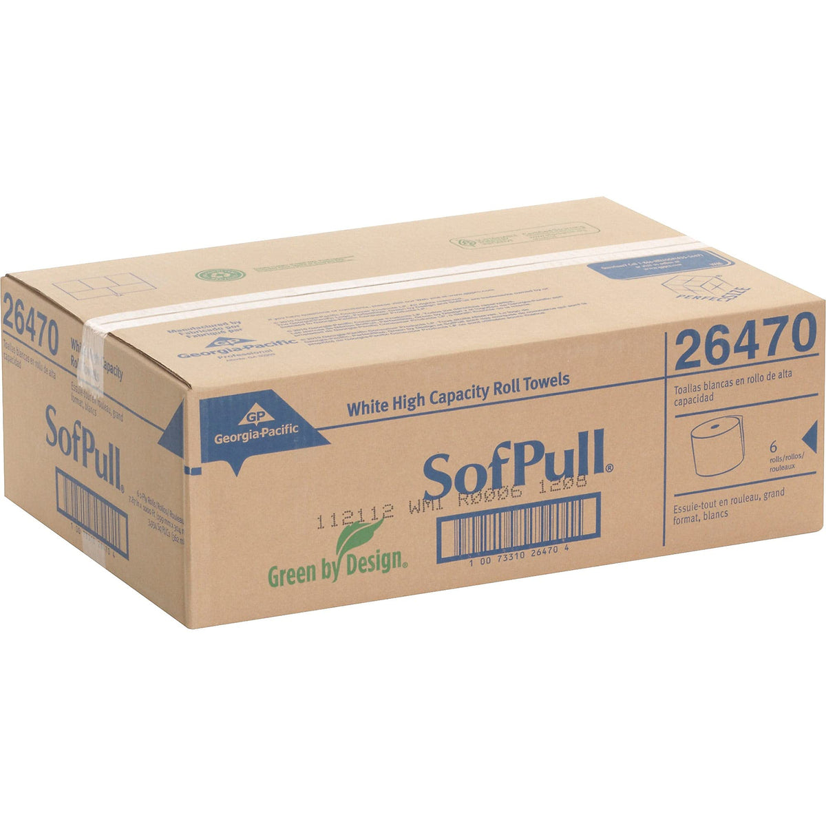 SofPull High-Capacity Paper Towel Roll by GP PRO () by Georgia-Pacific – 6 Count (Pack of 1), Paper, White, Pack of 6, Model 26470