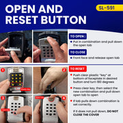 Car Window Punch Button Lock Box by KeyGuard – 1 Pack, Zinc, SL-591, Model SL-591