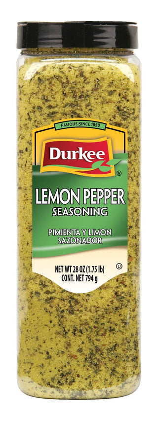 Lemon Pepper - 28 oz. container by Durkee – Pack of 6