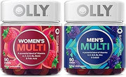 OLLY Women's Multivitamin Gummy 90ct Berry & Men's Multivitamin Gummy 90ct BlackBerry - Vitamins A, C, D, E, Biotin, Zinc & B-Vitamins - 45 Day Supply Each
