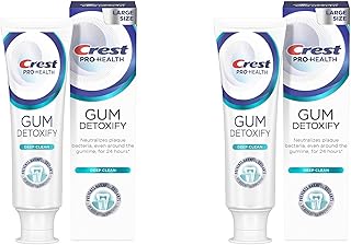 Crest Pro-Health Gum Detoxify Deep Clean Toothpaste 4.8 oz - Anticavity, Antibacterial Flouride Toothpaste, Clinically Proven, Gum and Enamel Protection, Plaque Control (Pack of 2)