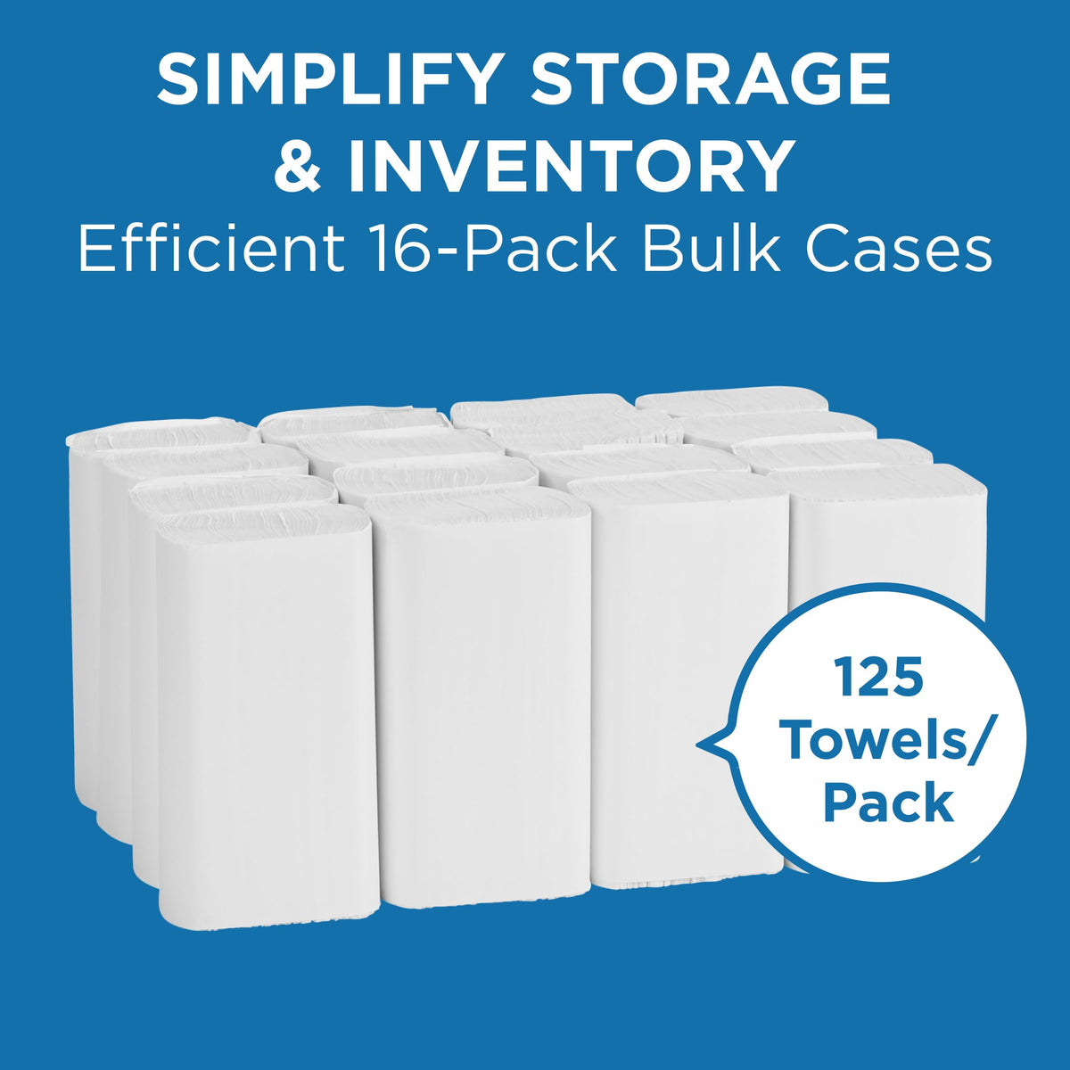 Pacific Blue Select by Georgia-Pacific PRO Multifold Premium 2-Ply Paper Towels – White, 3.2” Folded Width, 125 Towels Per Pack, 16 Packs Per Case, 21000