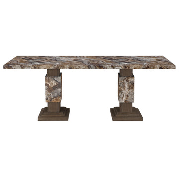 D12 Brown Dining Table by Global Furniture USA – Engineered Wood, Brown, Model AMZ-D12DT-BRWN