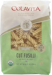 COLAVITA Pasta - Organic Cut Fusilli, 1 Pound - Pack of 20