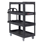 Rubbermaid Commercial Products Black / Large / 4-Shelf Service Carts