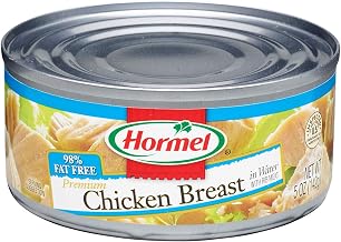 Hormel Premium Chicken Breast in Water with Rib Meat, 98% Fat Free, 5-Ounce Cans (Pack of 12) | 98% Fat Free