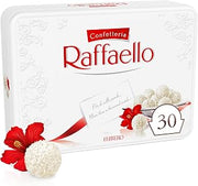 Raffaello Coconut Almond Pralines in Metal Tin Box 30 Individually Wrapped Treats, Perfect for Gifting, 10.6 oz