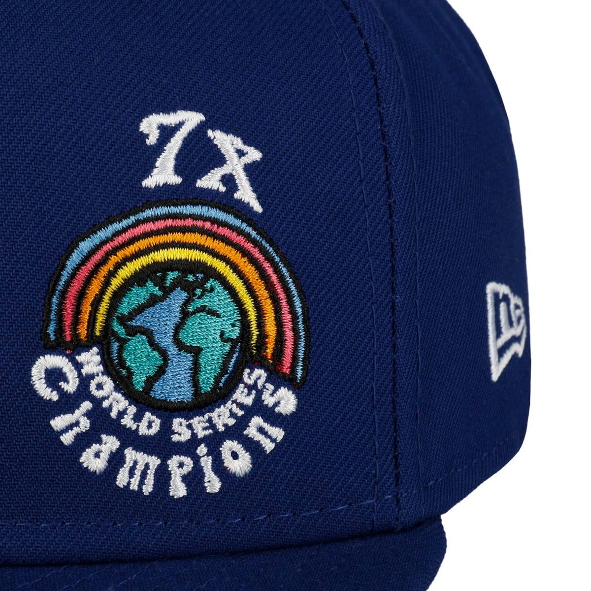 LA Los Angeles Dodgers 59FIFTY Groovy 7X World Series Champions Fitted Cap by New Era – 7 7/8, Plastic, Blue, Model NE60288055.00009