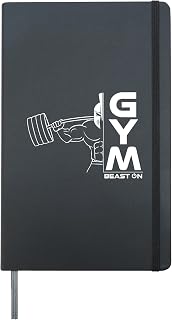 Spartan Gladiator Fitness Sayings Gym Motivation Training Hardcover Journal, Black