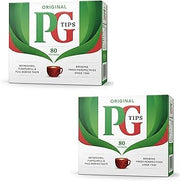 PG Tips 80 Non-Pyramid Teabags Box (Pack of 2)