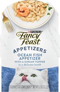 Purina Fancy Feast Appetizers Cat Food Topper, 10 Ct, 1.1 oz Trays