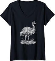 Women's Emu Portrait V-Neck T-Shirt