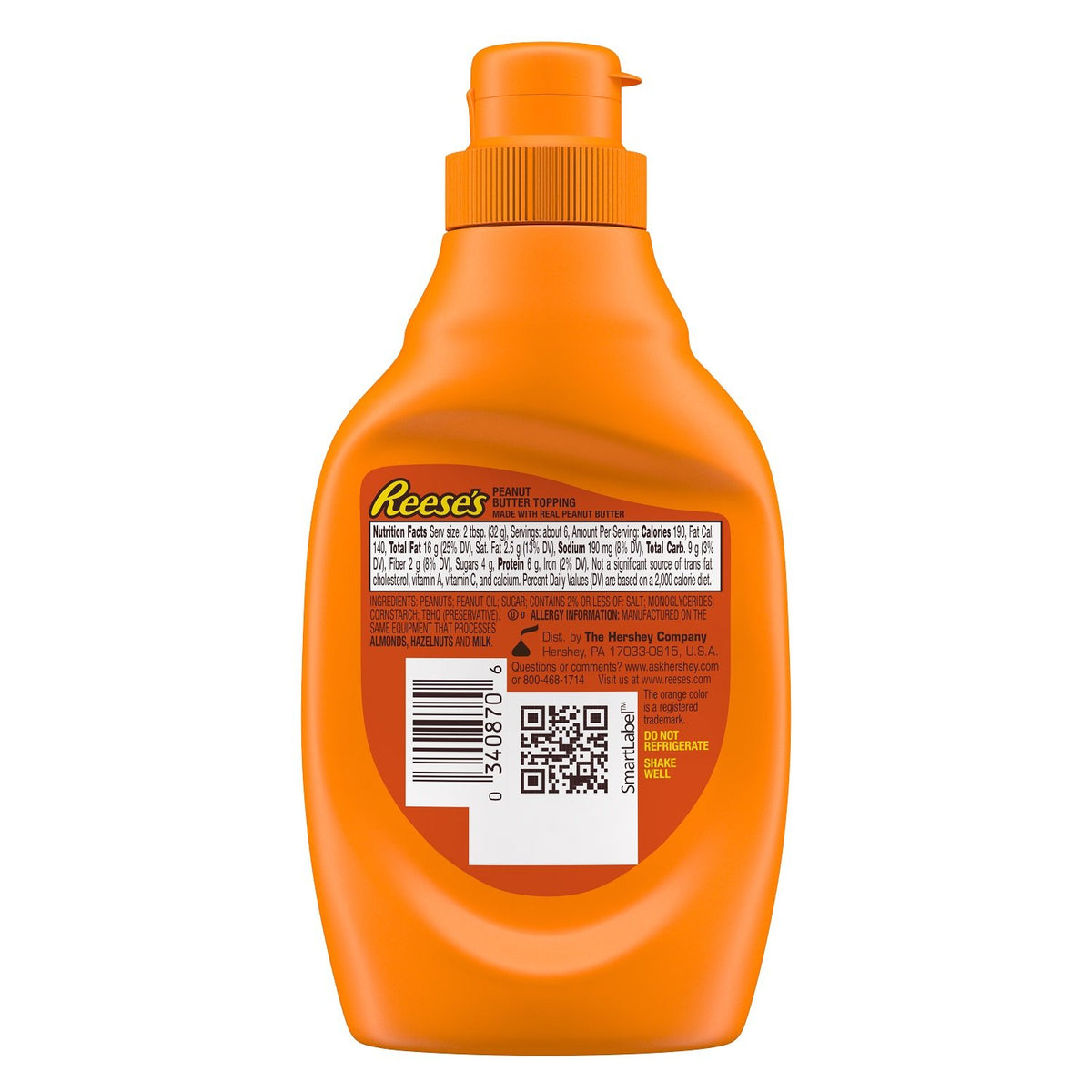 Peanut Butter Topping by Reese's – 7 Ounce (Pack of 1), Model 35040