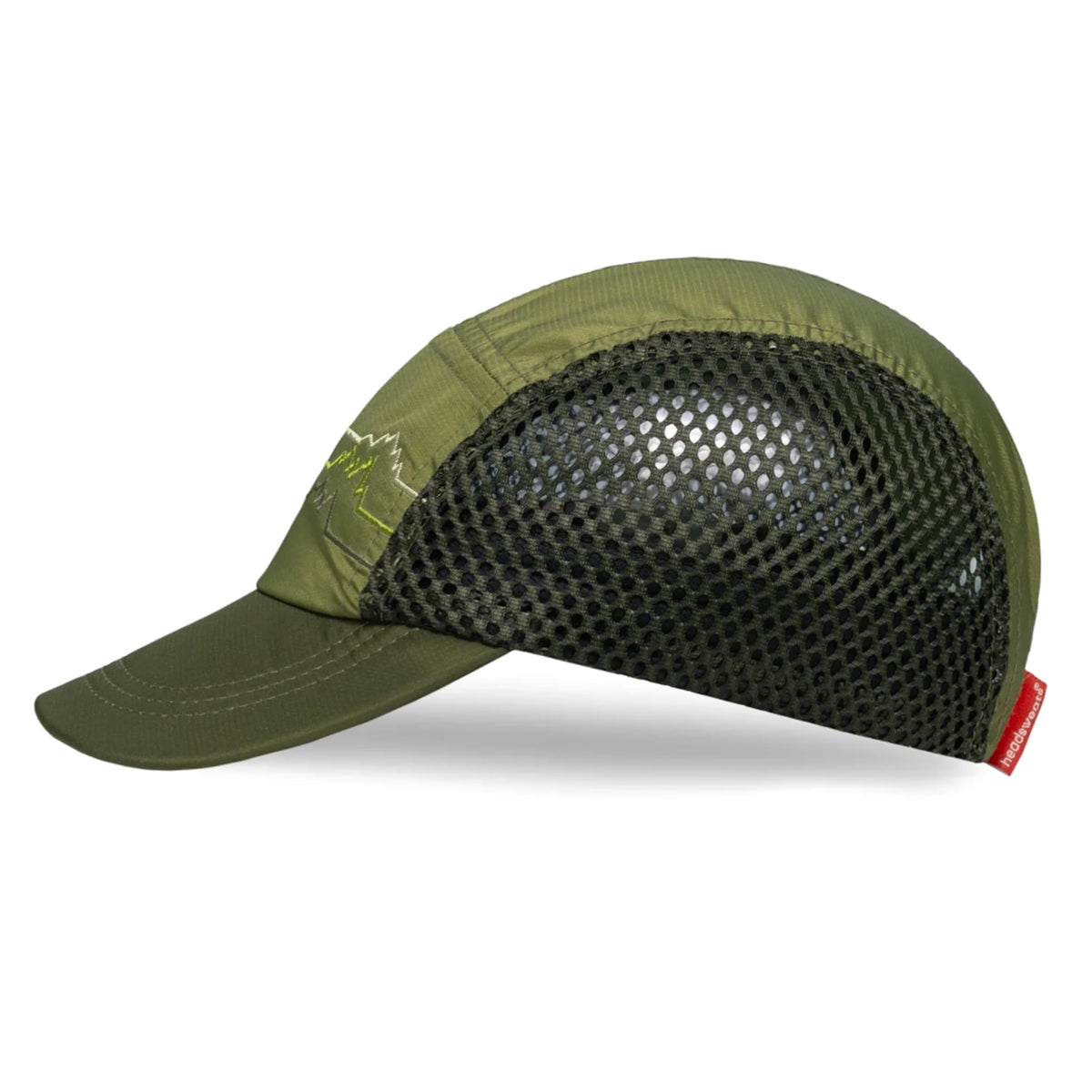 Performance Crusher Hat by Headsweats – One Size, Polyester, Olive/Mountains