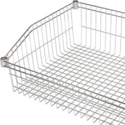 Wire Basket Shelf by Global Industrial – 18"L x 48"W x 10"H, 300.0 pounds, Alloy Steel, Chrome, Model WB1848C