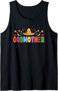 Godmother Mexican Fiesta Bday Party Theme Matching Family Tank Top