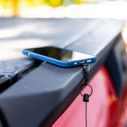 Ratch-It Retractable Phone Tether with Carabiner by KEY-BAK – 36 inches, Stainless Steel, Clear, Model 0KR7-4C14