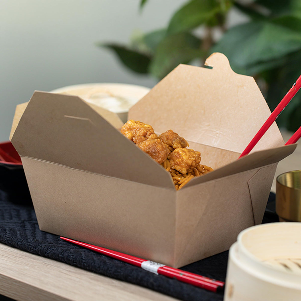 SCT ChampPak™ Disposable Takeout Kraft Meal Tray w/ Lid (160 Quantity) by SOUTHERN CHAMPION TRAY – 7-3/4" x 5-1/2" x 3-1/2", Cardboard, Kraft, Pack of 160, Model 0764