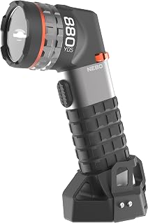 NEBO Luxtreme Rechargeable Spotlight with Durable Anodized Aircraft-Grade Aluminum, USB Charging Cable and Batteries Included, Available in 1 Mile and 1/4 Mile Beam