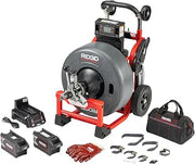 RIDGID 73048 K-4310 FXP 3/4" Drum Machine with AUTOFEED and Cable Counter, Professional Drain Cleaning Machine Kit with 2 FXP Batteries and Charger
