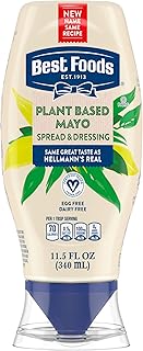 Best Foods Plant Based Dressing and Spread Vegan 1 ct for a Rich, Creamy Plant-Based Alternative to Mayo Same Great Taste, Plant Based, Free From Eggs 11.5 oz