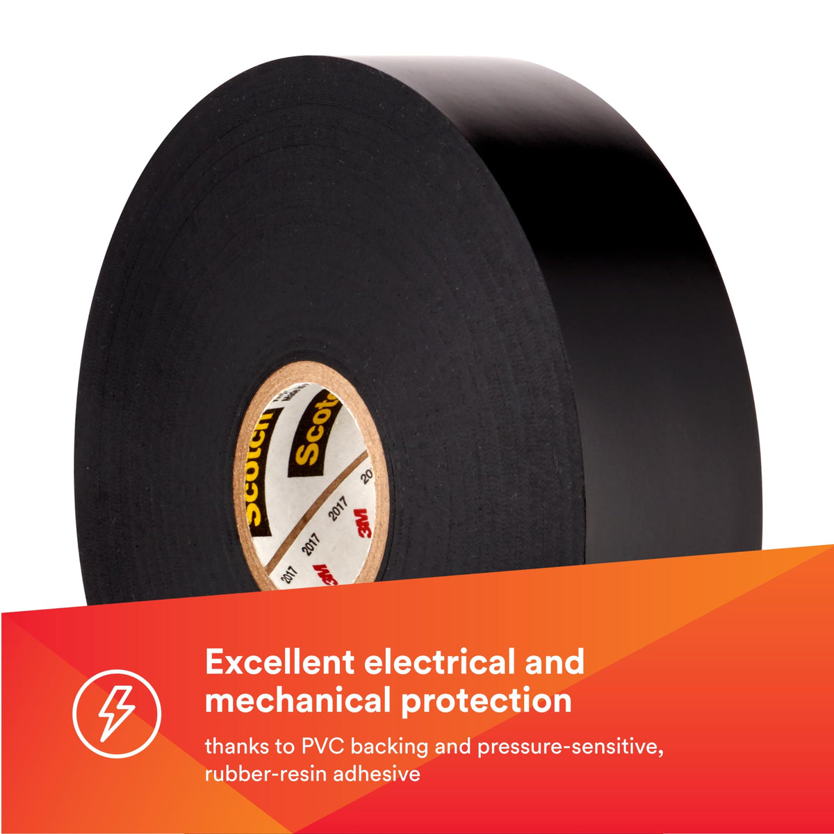 Scotch Super 88 Electrical Tape by 3M – 3/4 in x 44 ft, Polyurethane,Pvc,Rubber,Vinyl, Black, Model 88-3/4X44FT