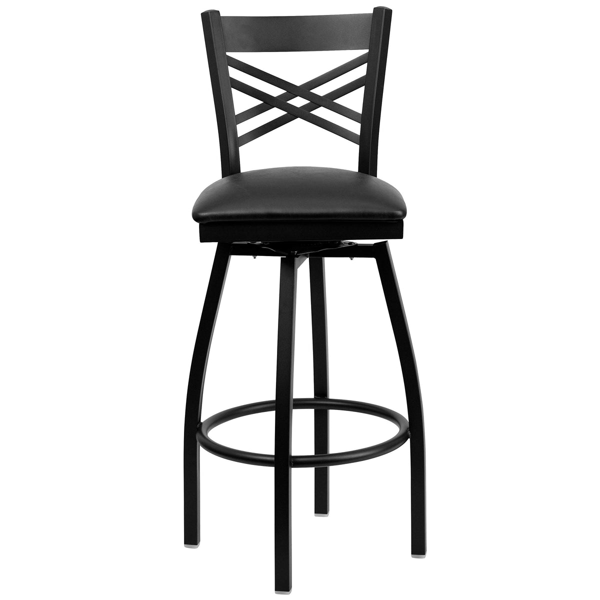 Flash Furniture Black Vinyl Seat/Black Metal Frame / 2 Pack / 1 Barstools