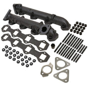 Diesel Exhaust Manifold Kit Incl. Manifold/Cross Over Tube/EGR Port High Temp Black Coated Exhaust Manifold Kit by BD – Stock, black, Model 1043007
