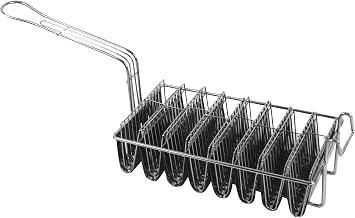 Thunder Group 8 mould taco basket nickel plated taco shell basket, comes in each