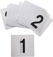 Winco 4" x 3 3/4" White Table Numbers, 1-25 | Restaurant service, Great for Table Identification, Seating Organization and Events