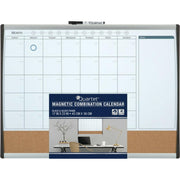 Magnetic Combination Calendar Board by Quartet – True, Plastic, White/Brown, Model BD-ARC-79372
