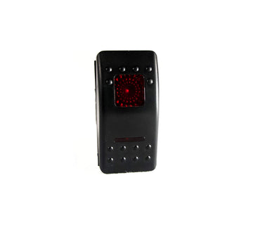Race Sport LED Rocker 12-Volt On/Off Switch - Red by Race Sport Lighting – Red, Model RSRP12VR