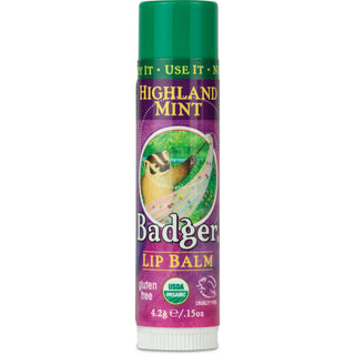 Highland Mint Classic Lip Balm - 0.15oz Stick by Badger – 0.15 Ounce (Pack of 1), Mint, Model 22502