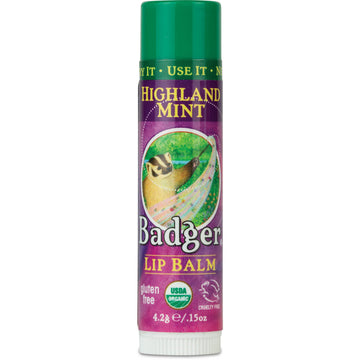 Highland Mint Classic Lip Balm - 0.15oz Stick by Badger – 0.15 Ounce (Pack of 1), Mint, Model 22502