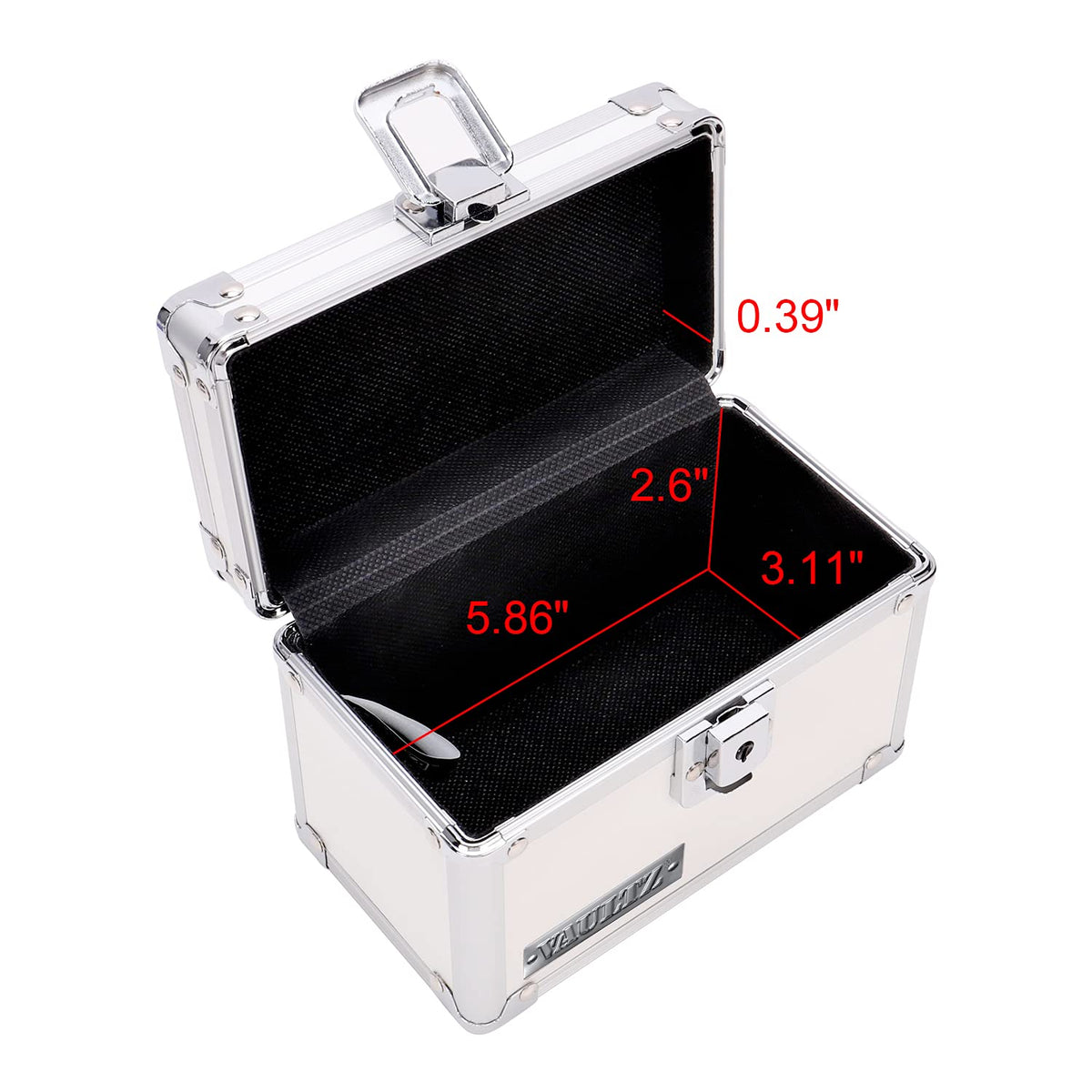 Locking Index Card File by Vaultz – 3 X 5 Inch, 350 pages, Steel, White, Model VZ00174