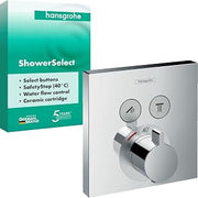 Colour Set ERSE Window for Flush-Mounted Thermostat 2Users Chrome, 15763000 by Hansgrohe