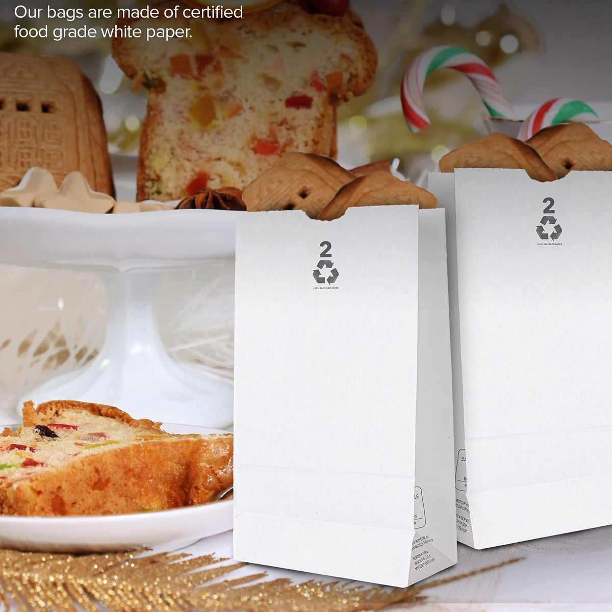 2 Lb Lunch Bags (250 Count) Eco Friendly Small Bags for Packing Lunch by Stock Your Home – 2 lb / 250 Count, 2.0 pounds, Paper, White, Pack of 250