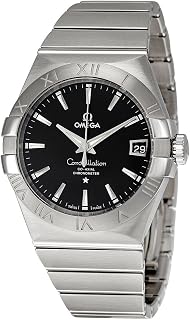 Omega Constellation Co-Axial Stainless Steel Automatic Mens Watch Black Dial Date 123.10.38.21.01.001