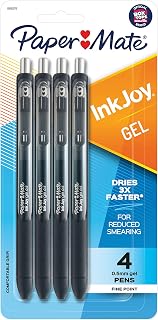 Paper Mate InkJoy Gel Pens, Fine Point, Black, 4 Count