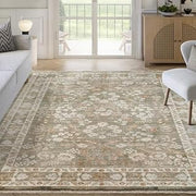 Abani Oriental & Vintage Area Rug - 8'x10' Green Rectangle Rug for Living Room & Bedroom - Alara Vintage Collection