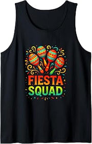 Fiesta Squad - Mexican Sombrero Maracas Fun Tank Top
