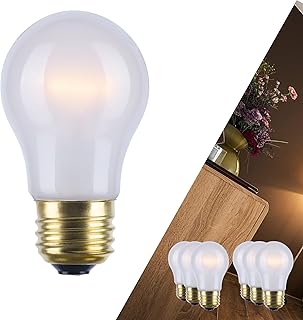 Satco S4881-40 Watt A15 Small Appliance Incandescent Dimmable Light Bulbs - Shatter Proof - 130 Volt - E26 Base 2700K Warm White - for Range Hood, Sewing Machine & Freezers (6 Pack)