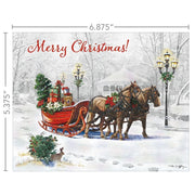 Sleigh Bells Ring Boxed Christmas Cards by Tim Coffey by Lang – 6.875" x 5.375", Paper, Multi Color, Pack of 18, Model 1004917