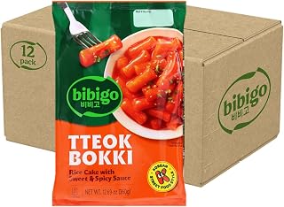 bibigo Pouch Tteokbokki -Cheese 12.69 Ounce (Pack of 12)