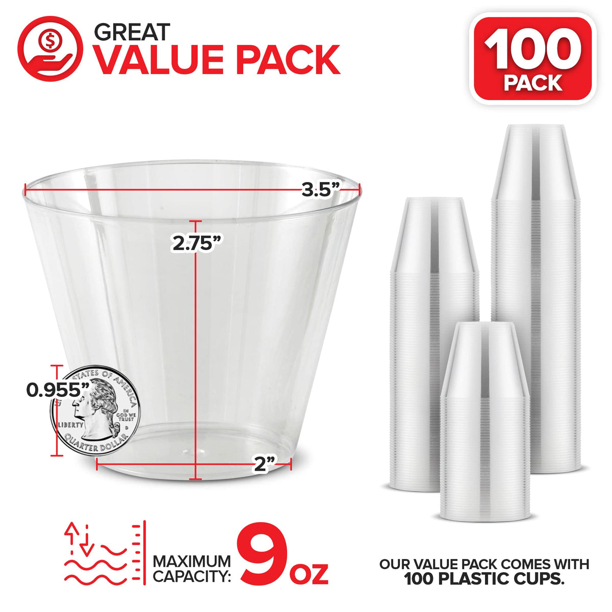 Stock Your Home 100 Count / Classic / Casual Cups