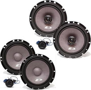 Alpine SXE-1751S 6.5" Component Speakers with Alpine SXE-1726S 6.5" Coax Speakers