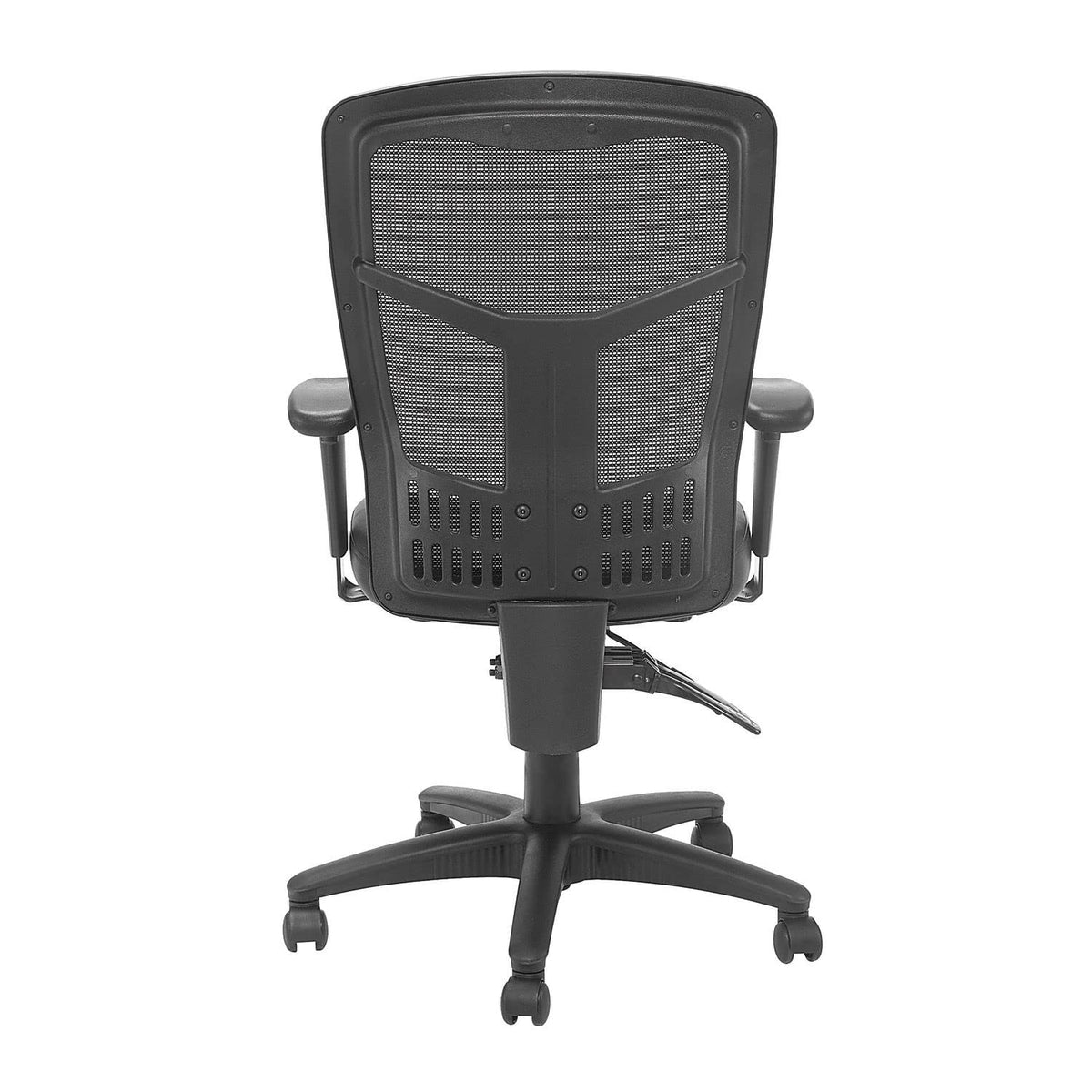 Multifunction Chair with Top Grain Leather Seat & Mesh Back by Global Industrial – 25.5" W x 31" D x 13" H, Black, Model A90342TMH1+38L1