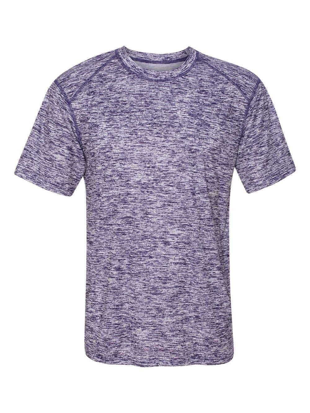 Blend Short Sleeve T-Shirt M Purple by Badger – Polyester, Purple, Model 4191