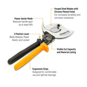 12" Compact Ratcheting Cable Cutter by GEARWRENCH – 12 in, Chrome, Model GWCRC11CUAL3